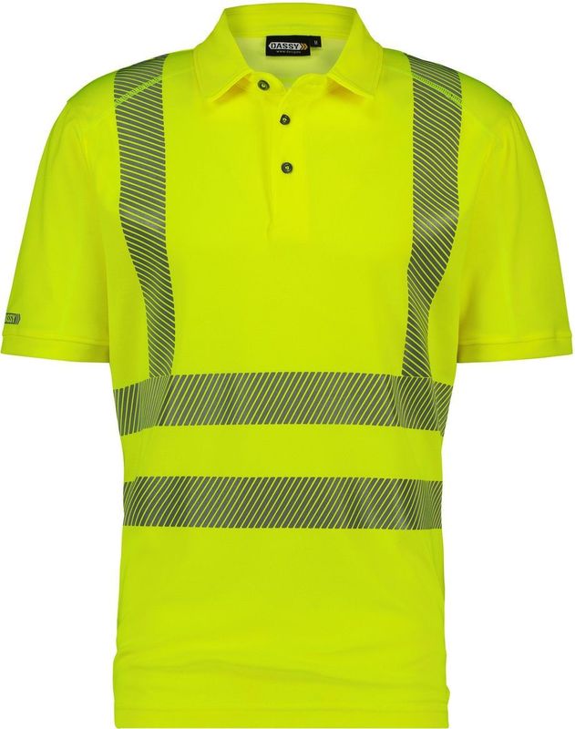 Dassy Brandon Hogezichtbaarheids-uv-polo Fluogeel maat XS