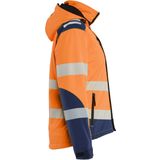 Blåkläder 4401-2513 Dames High Vis Lichtgewicht Softshell Winterjas High Vis Oranje/Marineblauw maat L