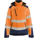 Blåkläder 4401-2513 Dames High Vis Lichtgewicht Softshell Winterjas High Vis Oranje/Marineblauw maat XXXL