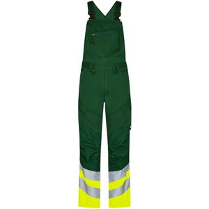 Engel Safety Amerikaanse overall met 2-weg stretch 3546-314 - Green / Hi-vis Yellow - 42