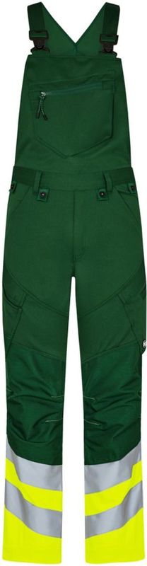 Engel Safety Amerikaanse overall met 2-weg stretch 3546-314 - Green / Hi-vis Yellow - 42