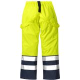 Fristads High vis regenbroek klasse 2 2625 RS Hi-Vis geel/marineblauw