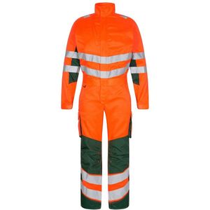 F. Engel 4545 Safety Light Boiler Suit Repreve Orange/Green