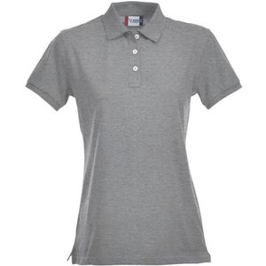 Clique Premium Dames Polo Grijs Melange maat XL