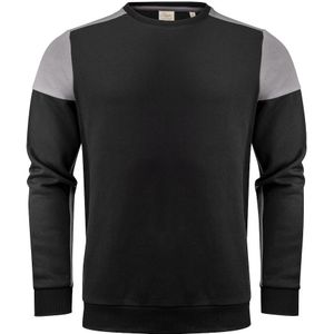 Printer Ronde Hals Prime Zwart/Staalgrijs maat 4XL