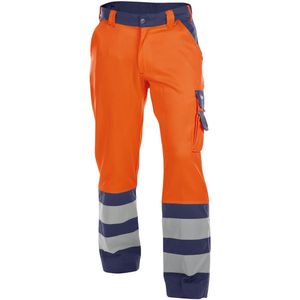 Dassy Lancaster Hogezichtbaarheidsbroek Fluo-Oranje/Marineblauw 290gr maat 42