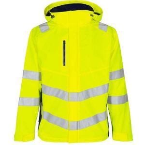 F. Engel 1146 Safety Shell Jacket Yellow/Blue Ink maat S