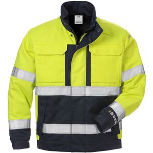 Fristads Flame high vis winterjack klasse 3 4588 FLAM Hi-Vis geel/marineblauw maat 3XL