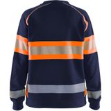 Blåkläder 3409-1158 Dames Sweatshirt High Vis Marineblauw/Oranje