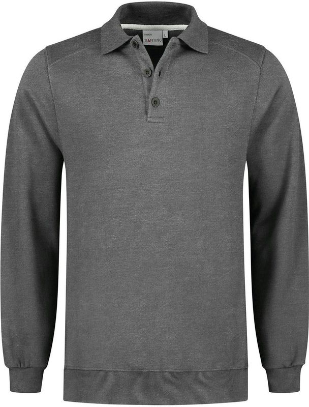 Santino Ramon Polosweater Dark Grey maat XS