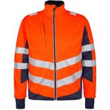 F. Engel 1158 Safety Softshell Jacket Orange/Blue Ink maat XL