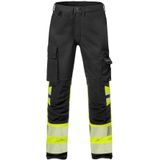 Fristads High vis broek stretch klasse 1 2705 PLU Hi-Vis geel/zwart maat D88