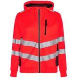 F. Engel 8027 Safety Ladies Sweat Cardigan Red/Black