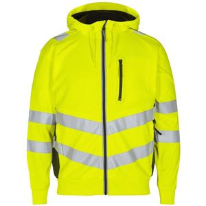 F. Engel 8025 Safety Sweat Cardigan Yellow/Black maat M