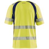 Blåkläder 3397-1013 High Vis T-shirt met UV-bescherming Geel/Marineblauw