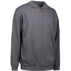 Pro Wear ID 0601 Men Classic Polo Sweatshirt Anthracite Melange
