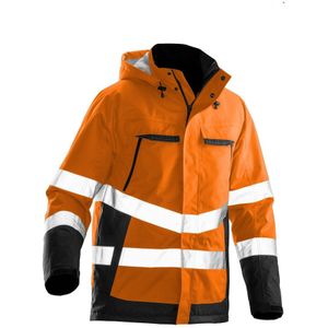 Jobman 1383 Hi-Vis Lined Jacket Oranje/Zwart