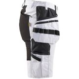 Blåkläder 7171-1000 Dames Schildersshort met stretch X1900 Wit/zwart maat C32