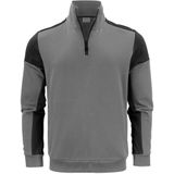 Printer Sweater Prime Halfzip Staalgrijs/Zwart