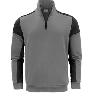 Printer Sweater Prime Halfzip Staalgrijs/Zwart