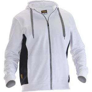 Jobman 5400 Sweatshirt Hoodie Wit/Zwart maat M