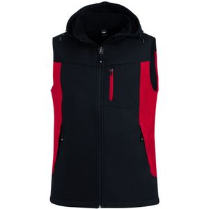 FHB Justus Softshell-Gilet Rood-Zwart maat XS