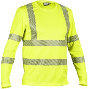 Dassy Carterville Hogezichtbaarheids-uv-T-shirt met lange mouwen Fluogeel maat M