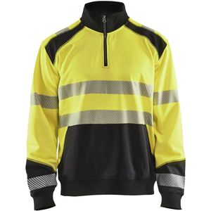 Blåkläder 3556-2528 Sweatshirt halve rits High Vis Geel/Zwart