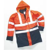 Hydrowear Polperro Parka Zwart/Fluor Oranje