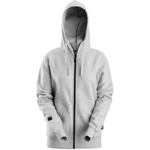 Snickers 2897 AllroundWork Dames Hoodie met Rits Lichtgrijs melange maat S