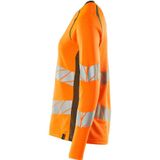 Mascot 19091-771 Dames T-shirt lange mouwen Hi-Vis Oranje/Mosgroen