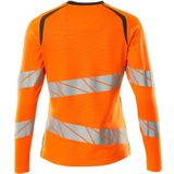 Mascot 19091-771 Dames T-shirt lange mouwen Hi-Vis Oranje/Mosgroen