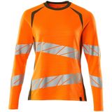 Mascot 19091-771 Dames T-shirt lange mouwen Hi-Vis Oranje/Mosgroen