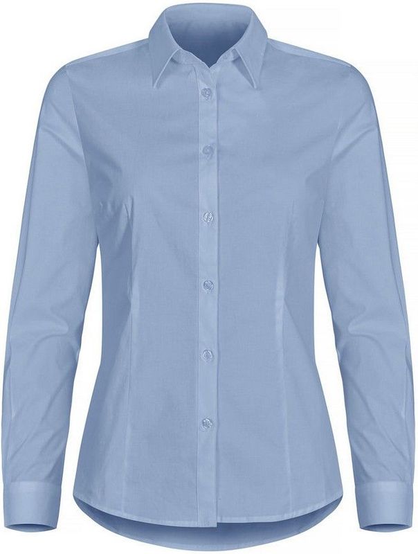 Clique - Stretch Shirt L/S - Lichtblauw - Dames