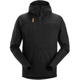 Snickers 9420 Thermal Body Mapping Fleece Hoodie met Rits Zwart maat XL