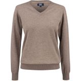 Cutter & Buck Oakville V-Neck Dames Nougat Melange maat S