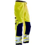 Jobman 2263 Hi-Vis Shell Trousers Geel/Navy