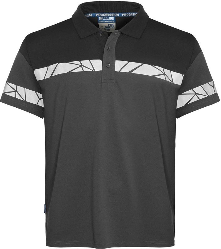 Projob 7003 Polo Heren Grijs/Zwart maat 4XL