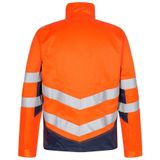F. Engel 1545 Safety Light Work Jacket Repreve Orange/Blue Ink