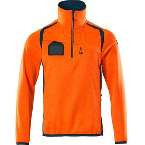 Mascot 19303-316 Fleecetrui met korte rits Hi-Vis Oranje/Donkerpetrol