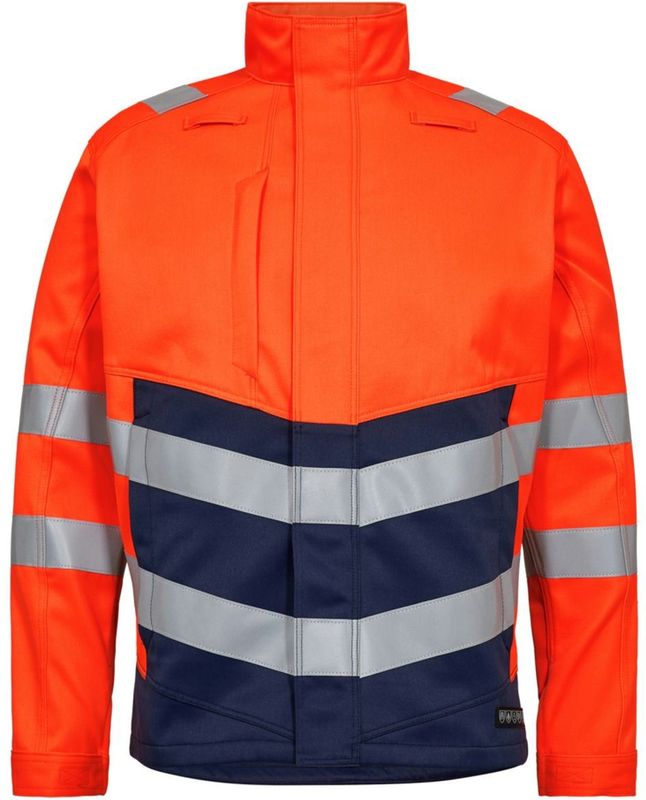 Engel - Safety+ werkjack - Hi-vis Orange / Blue Ink