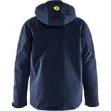 Blåkläder 4408-1917 Dames Lichtgewicht gevoerde winterjas 4-weg stretch Donker marineblauw/High vis geel maat L