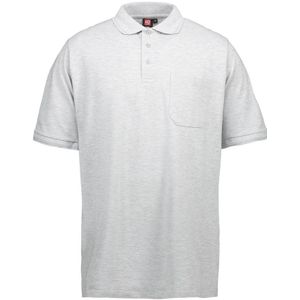 Pro Wear ID 0520 Mens' Classic Polo Shirt Pocket Grey Melange