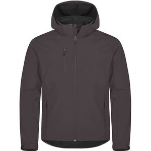 Clique Classic Softshell Hoody Heren Donkergrijs maat XS