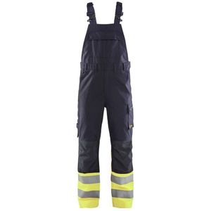 Blåkläder 2888-1512 Bretelbroek Multinorm Inherent Klasse 1 Marine/High Vis Geel maat D112