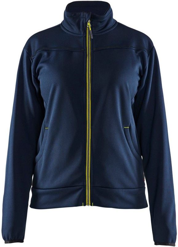 Blåkläder - 3394-2526 - Dames Service Sweatshirt - Donker Marineblauw/High Vis Geel