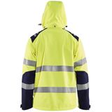 Blåkläder 4491-2513 Softshell Jack High Vis Geel/Marineblauw