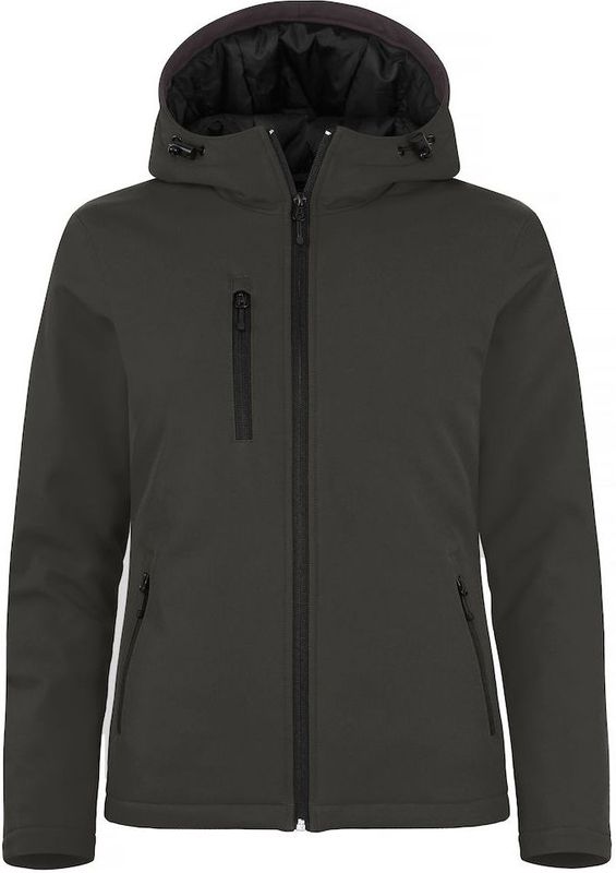 Clique - Padded Hoody Softshell - Donkergrijs - Jack