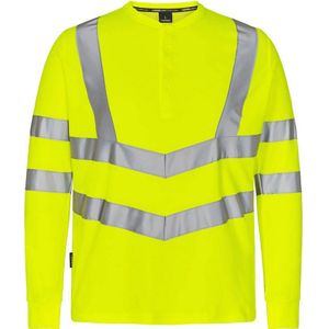 F. Engel 9548 Safety Grandad T-Shirt LS Yellow maat L