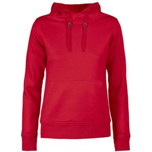 Printer Fastpitch Hoody Dames Rood maat XS